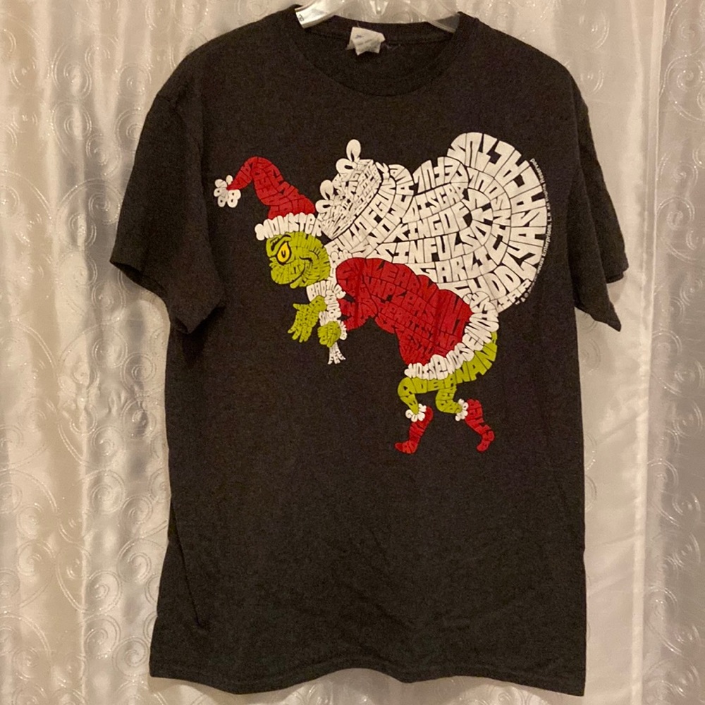 Dr. Seuss The Grinch Description Words T-Shirt Adult Size Medium 🔥